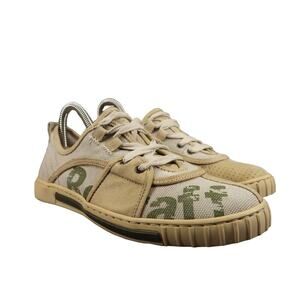 Belstaff Shoes Womens 35 Sneakers Lifestyle Casual Leather Canvas Logo Lace Up
